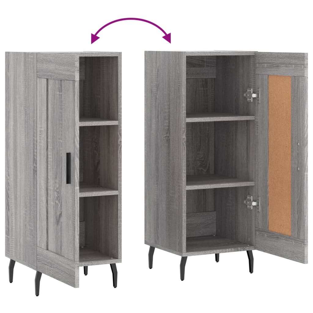 Buffet Sonoma gris 34,5x34x90 cm Bois d'ingénierie - XIOS
