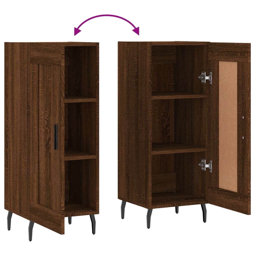 Buffet Chêne marron 34,5x34x90 cm Bois d'ingénierie - XIOS