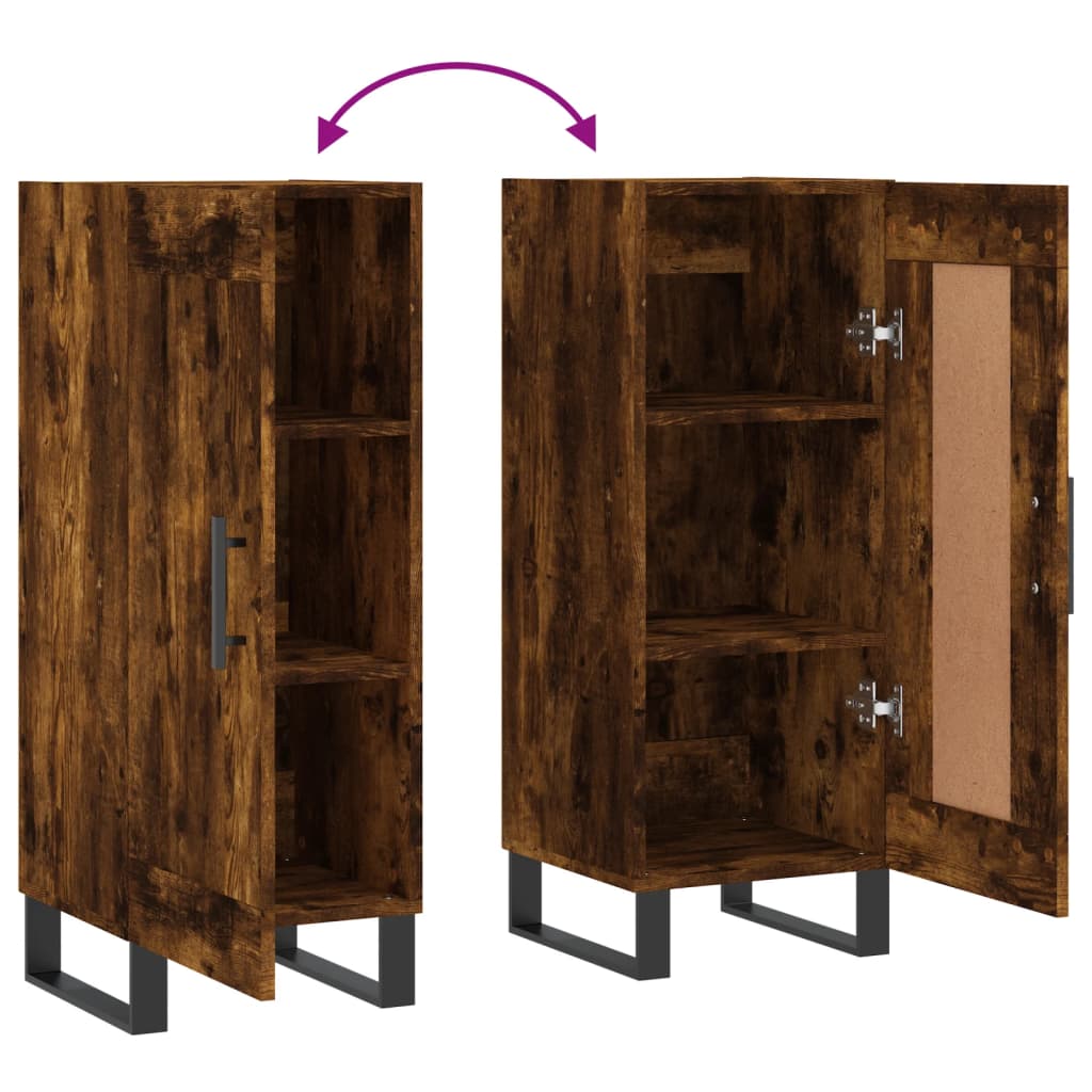 Buffet Chêne fumé 34,5x34x90 cm Bois d'ingénierie - XIOS