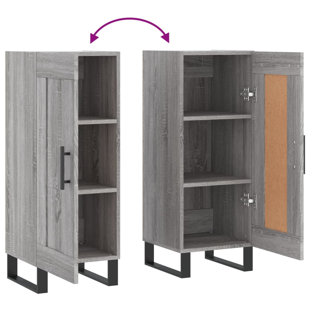 Buffet Sonoma gris 34,5x34x90 cm Bois d'ingénierie - XIOS