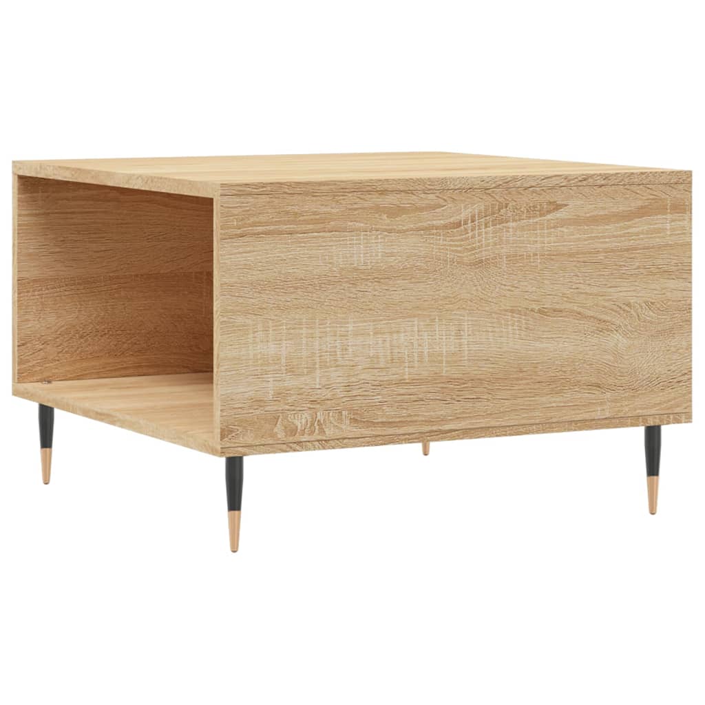 Table basse chêne sonoma 55x55x36,5 cm bois d'ingénierie - XIOS