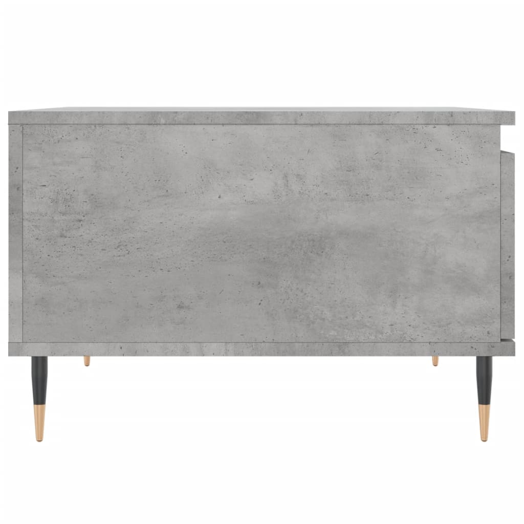 Table basse gris béton 55x55x36,5 cm bois d'ingénierie - XIOS