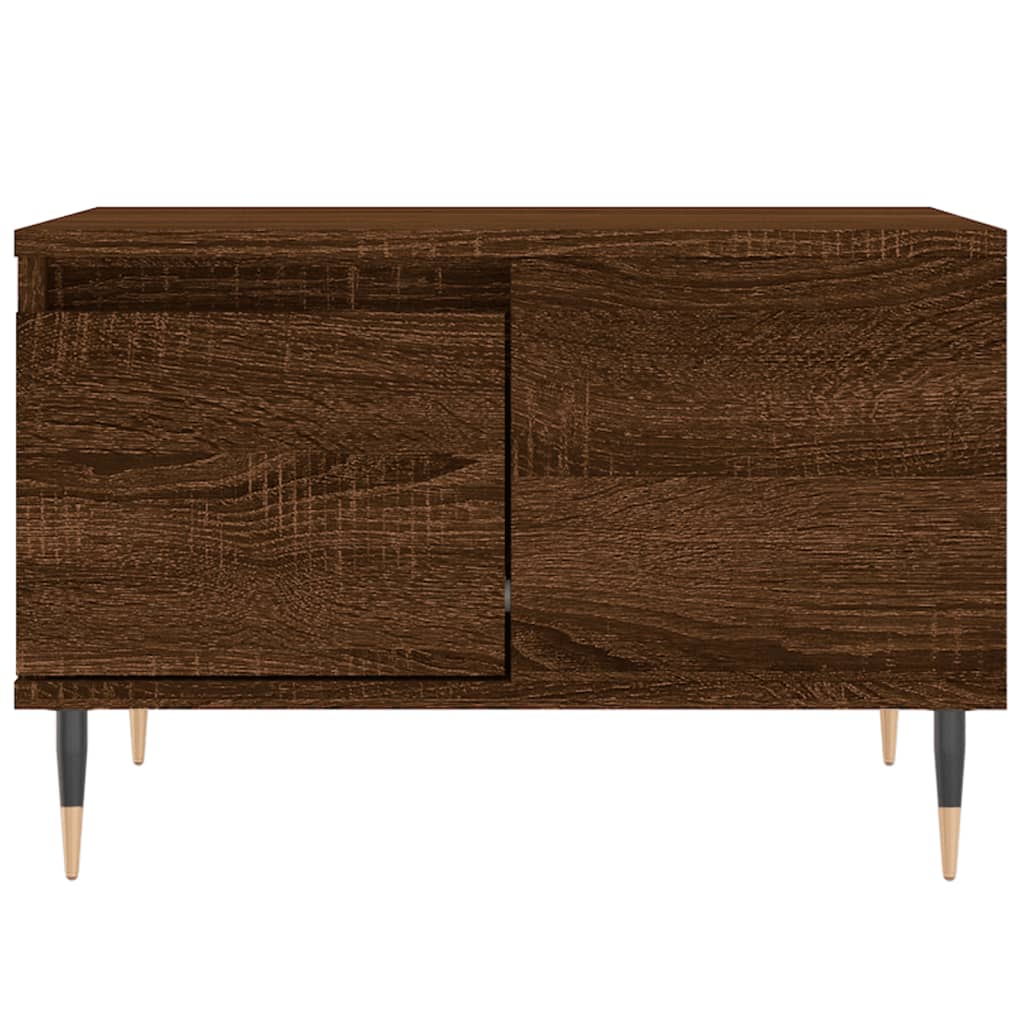 Table basse chêne marron 55x55x36,5 cm bois d'ingénierie - XIOS