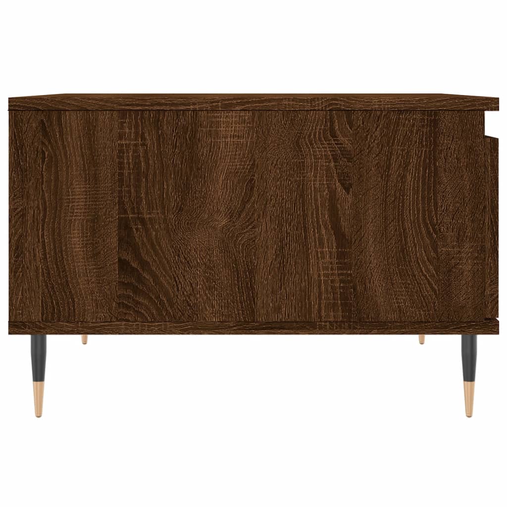 Table basse chêne marron 55x55x36,5 cm bois d'ingénierie - XIOS
