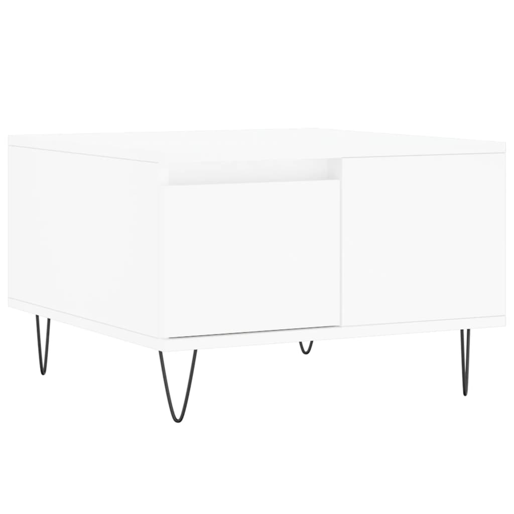 Table basse blanc 55x55x36,5 cm bois d'ingénierie - XIOS
