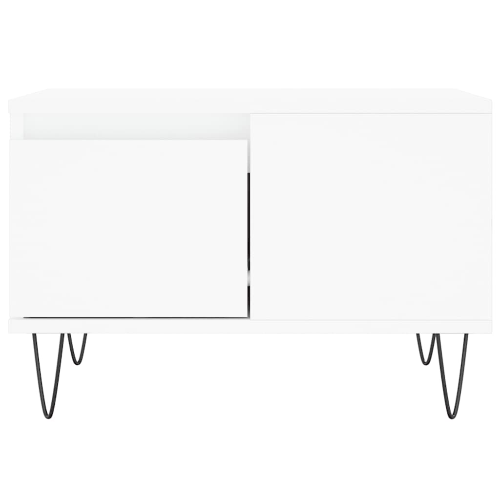 Table basse blanc 55x55x36,5 cm bois d'ingénierie - XIOS