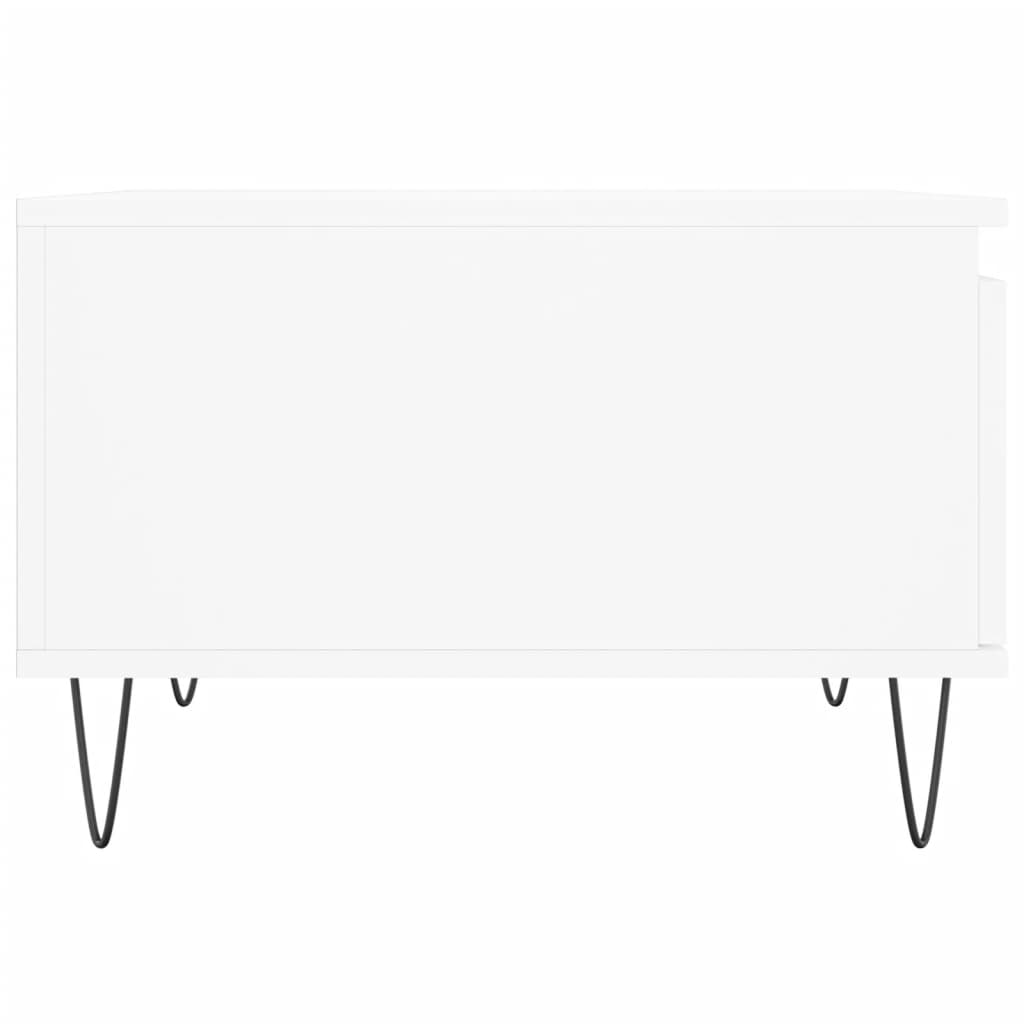 Table basse blanc 55x55x36,5 cm bois d'ingénierie - XIOS