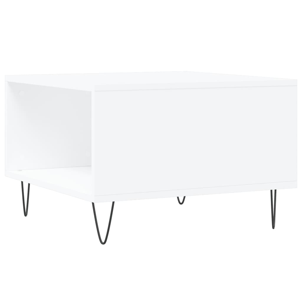 Table basse blanc 55x55x36,5 cm bois d'ingénierie - XIOS