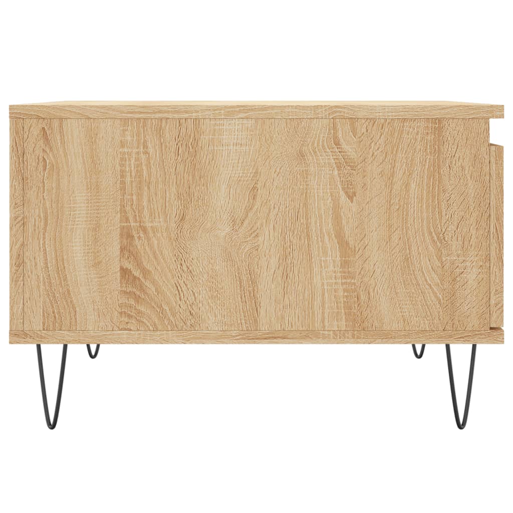 Table basse chêne sonoma 55x55x36,5 cm bois d'ingénierie - XIOS