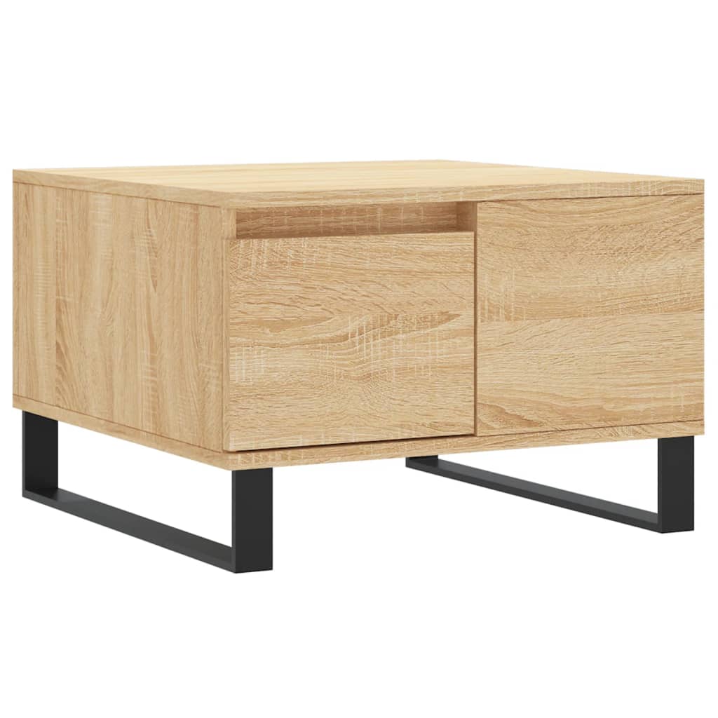 Table basse chêne sonoma 55x55x36,5 cm bois d'ingénierie - XIOS