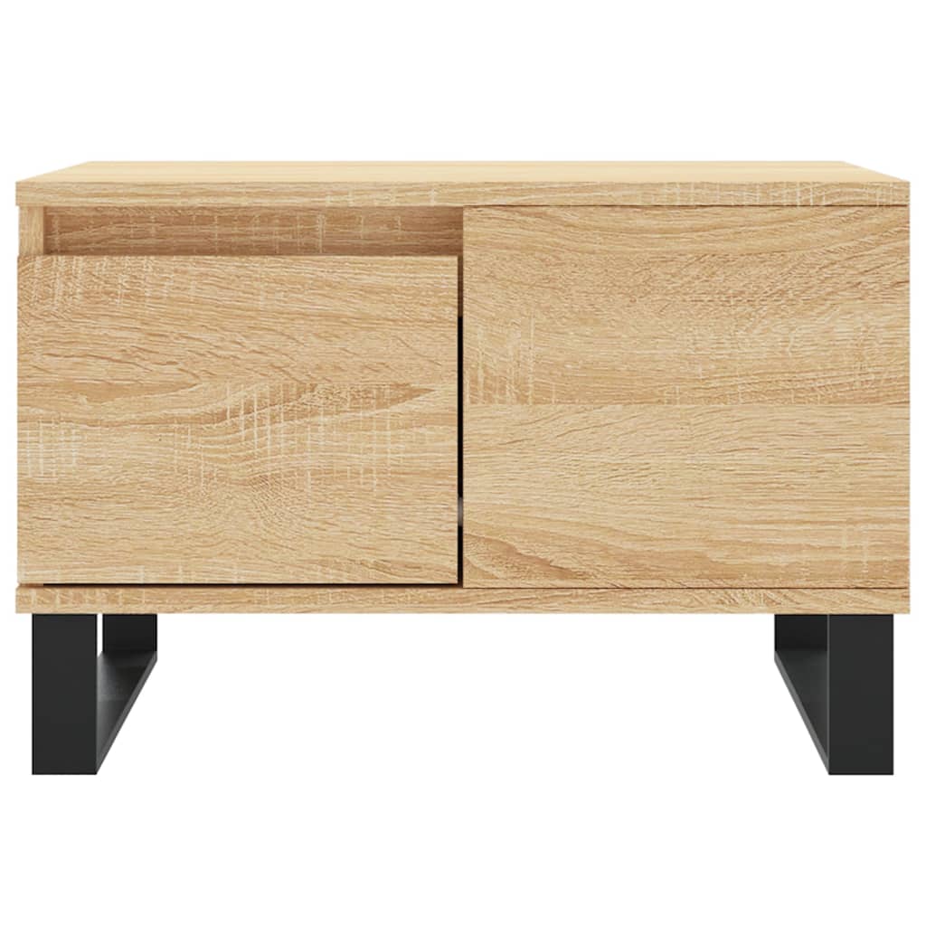 Table basse chêne sonoma 55x55x36,5 cm bois d'ingénierie - XIOS