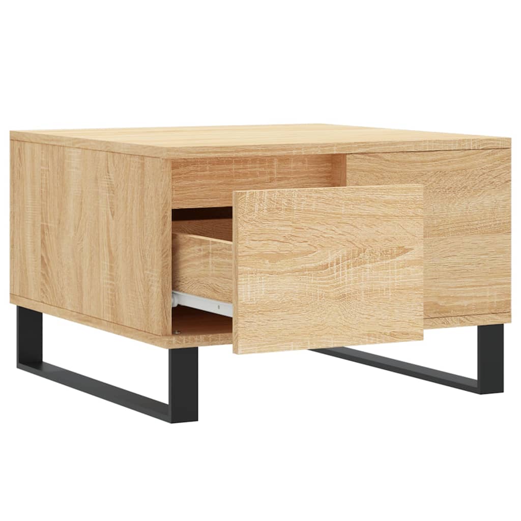 Table basse chêne sonoma 55x55x36,5 cm bois d'ingénierie - XIOS