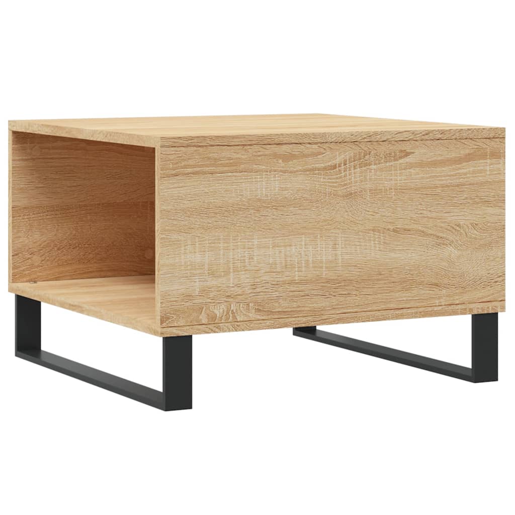 Table basse chêne sonoma 55x55x36,5 cm bois d'ingénierie - XIOS