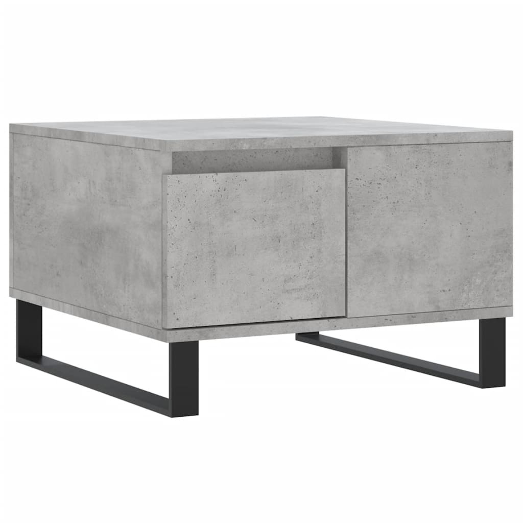 Table basse gris béton 55x55x36,5 cm bois d'ingénierie - XIOS