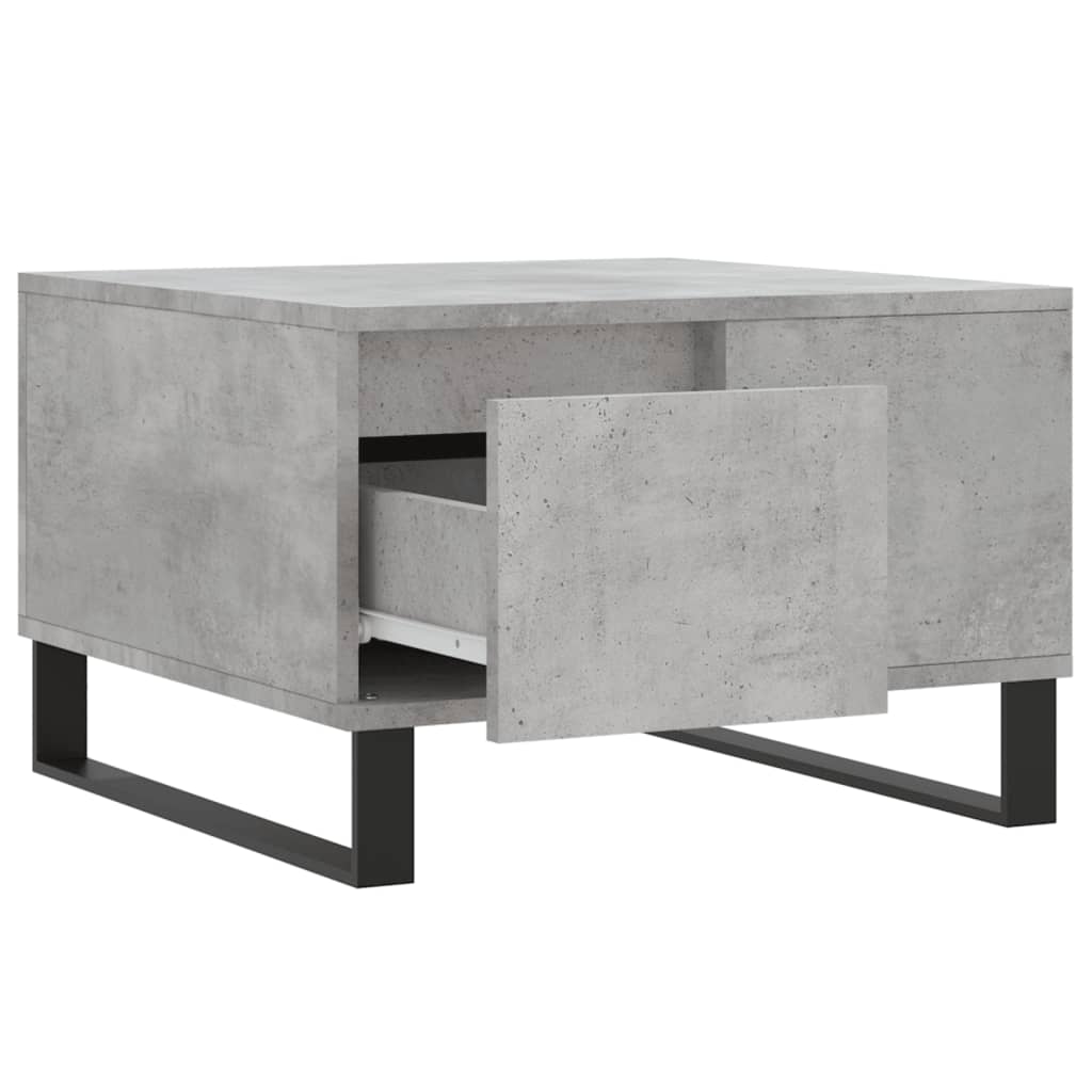 Table basse gris béton 55x55x36,5 cm bois d'ingénierie - XIOS