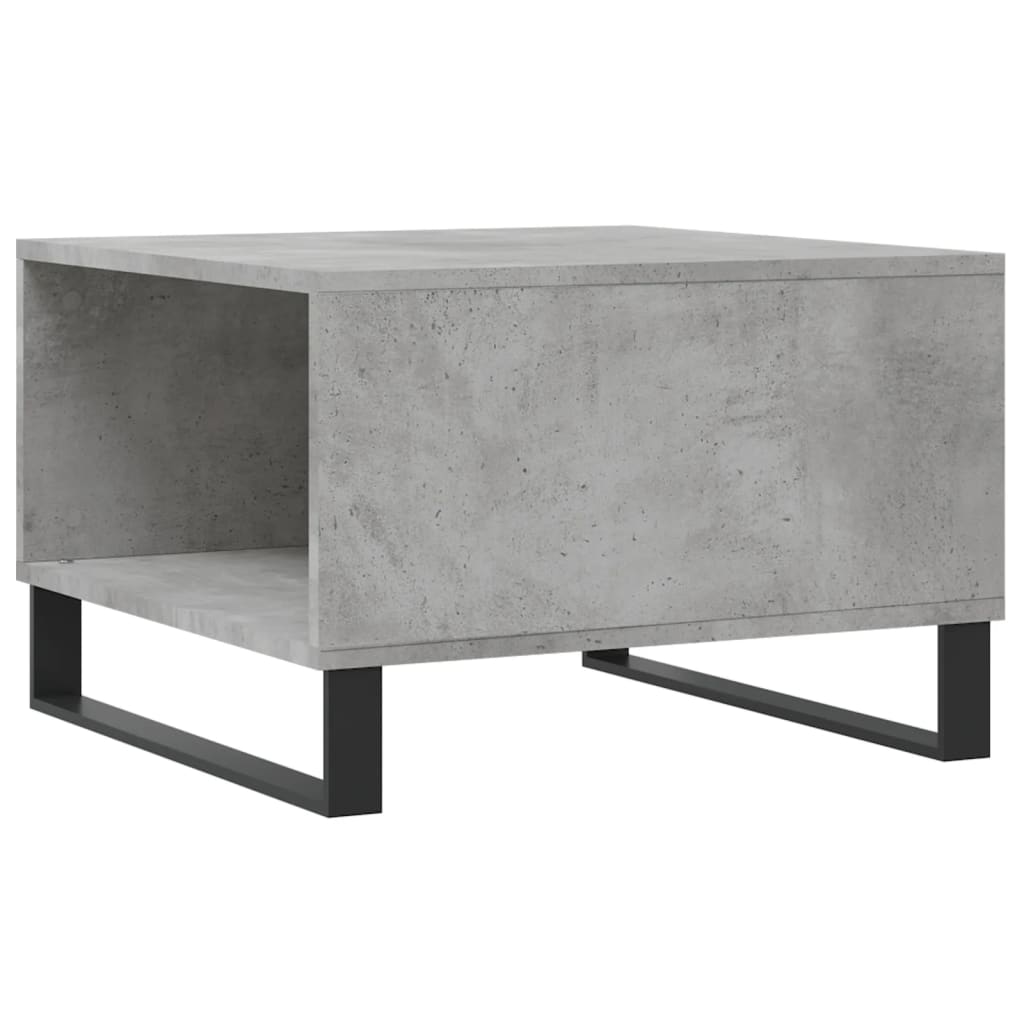 Table basse gris béton 55x55x36,5 cm bois d'ingénierie - XIOS