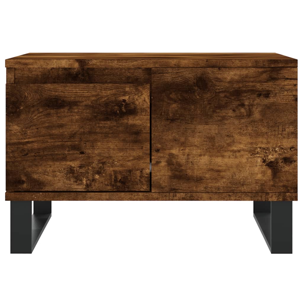Table basse chêne fumé 55x55x36,5 cm bois d'ingénierie - XIOS