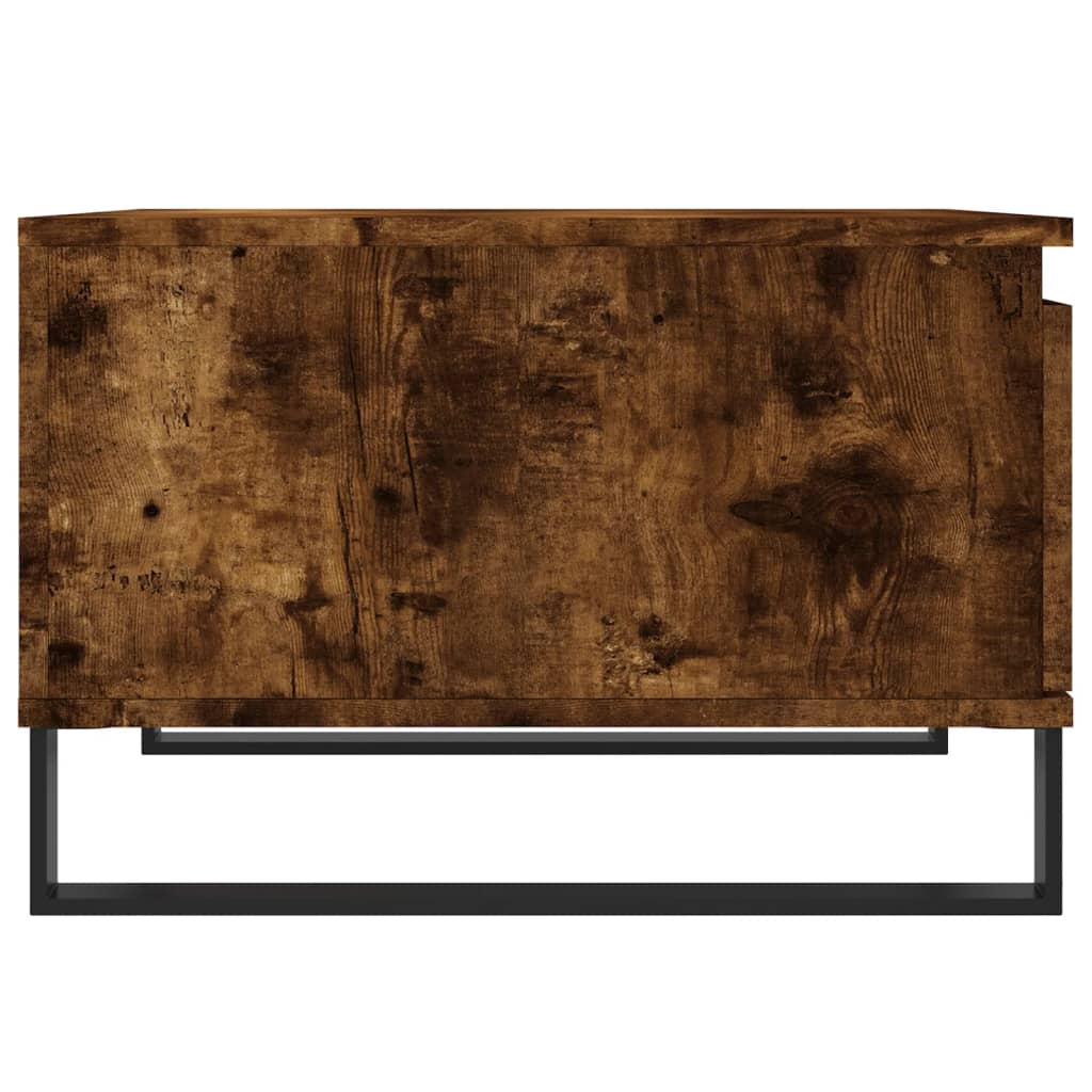 Table basse chêne fumé 55x55x36,5 cm bois d'ingénierie - XIOS