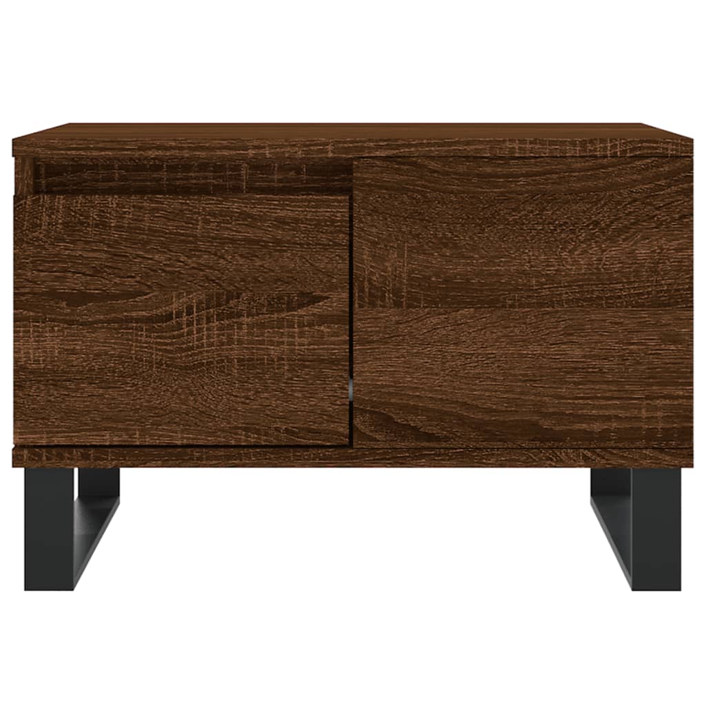 Table basse chêne marron 55x55x36,5 cm bois d'ingénierie - XIOS