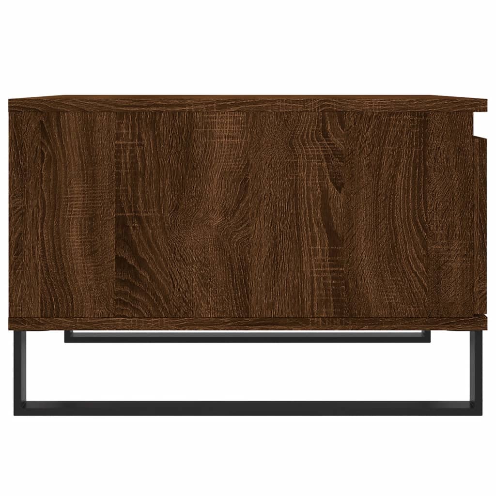Table basse chêne marron 55x55x36,5 cm bois d'ingénierie - XIOS