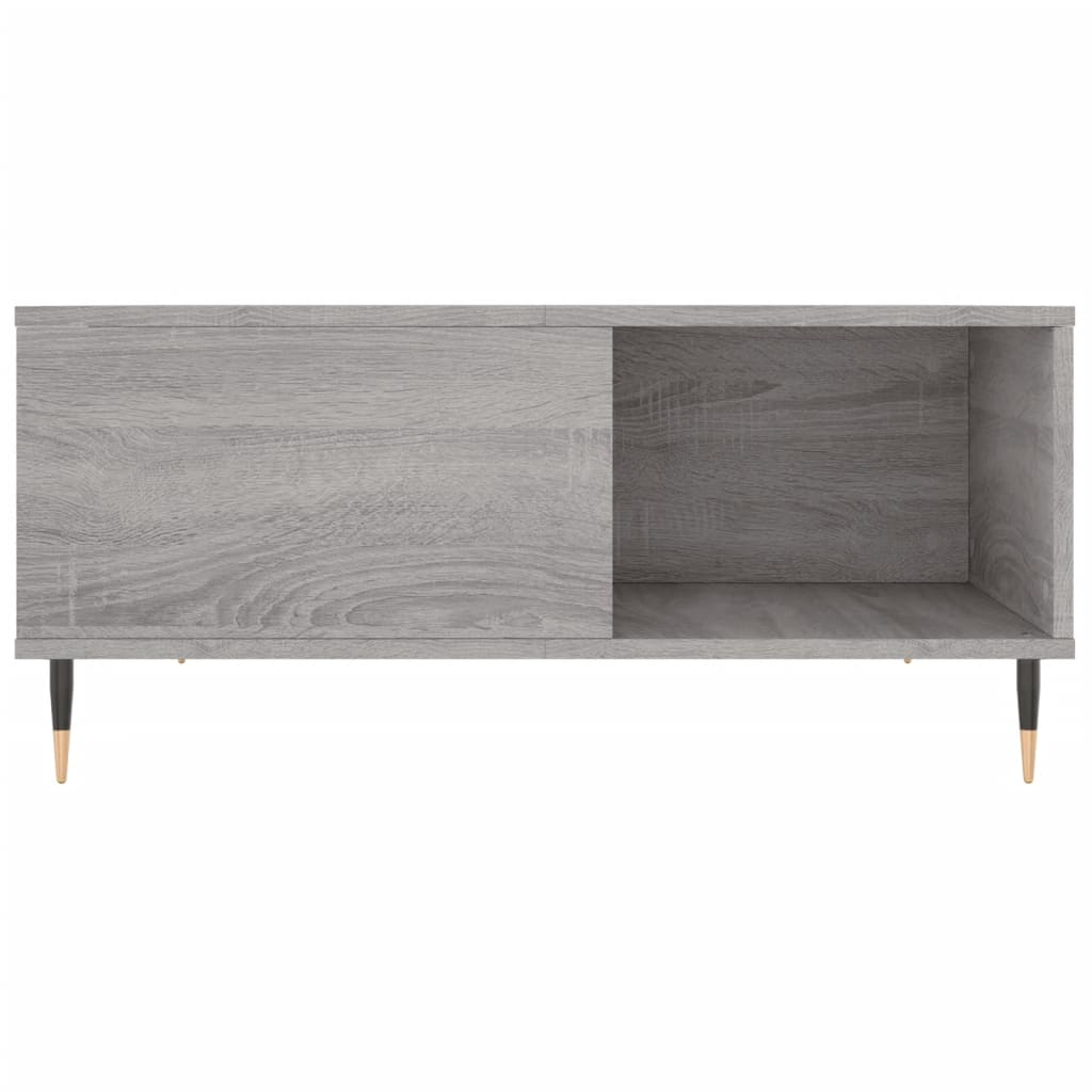 Table basse sonoma gris 80x80x36,5 cm bois d'ingénierie - XIOS