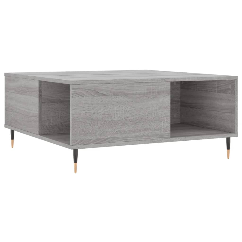 Table basse sonoma gris 80x80x36,5 cm bois d'ingénierie - XIOS