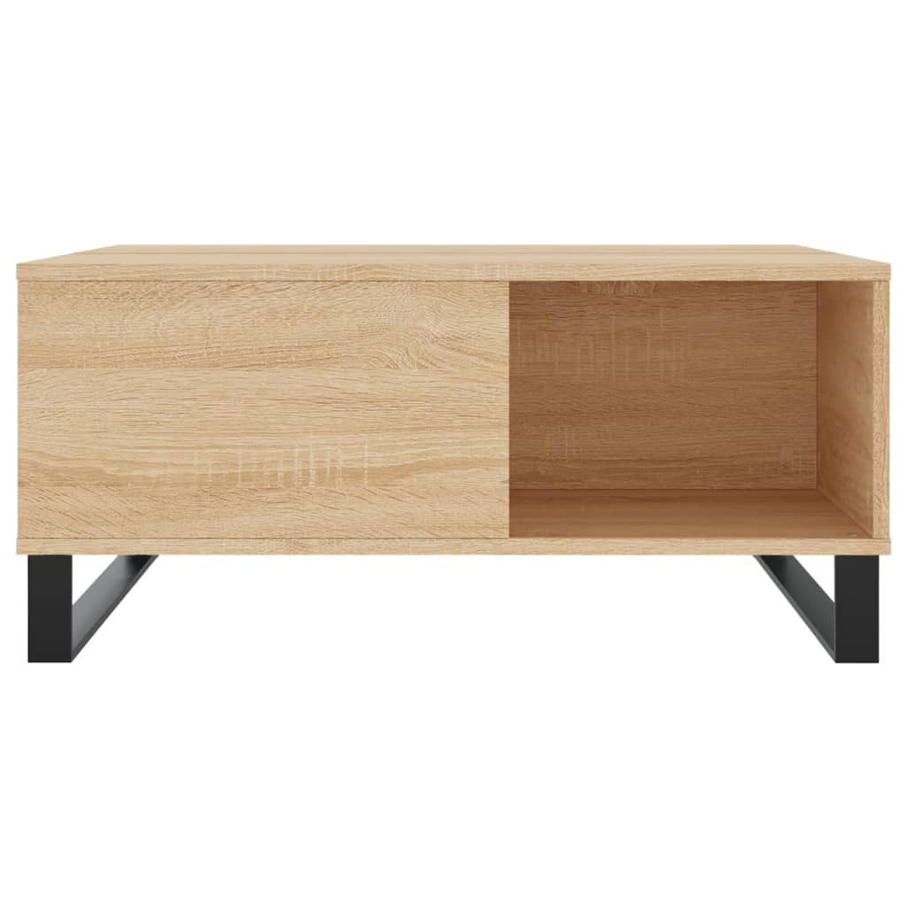Table basse chêne sonoma 80x80x36,5 cm bois d'ingénierie - XIOS