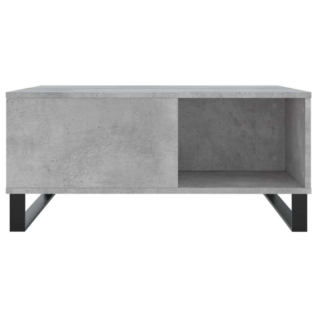 Table basse gris béton 80x80x36,5 cm bois d'ingénierie - XIOS