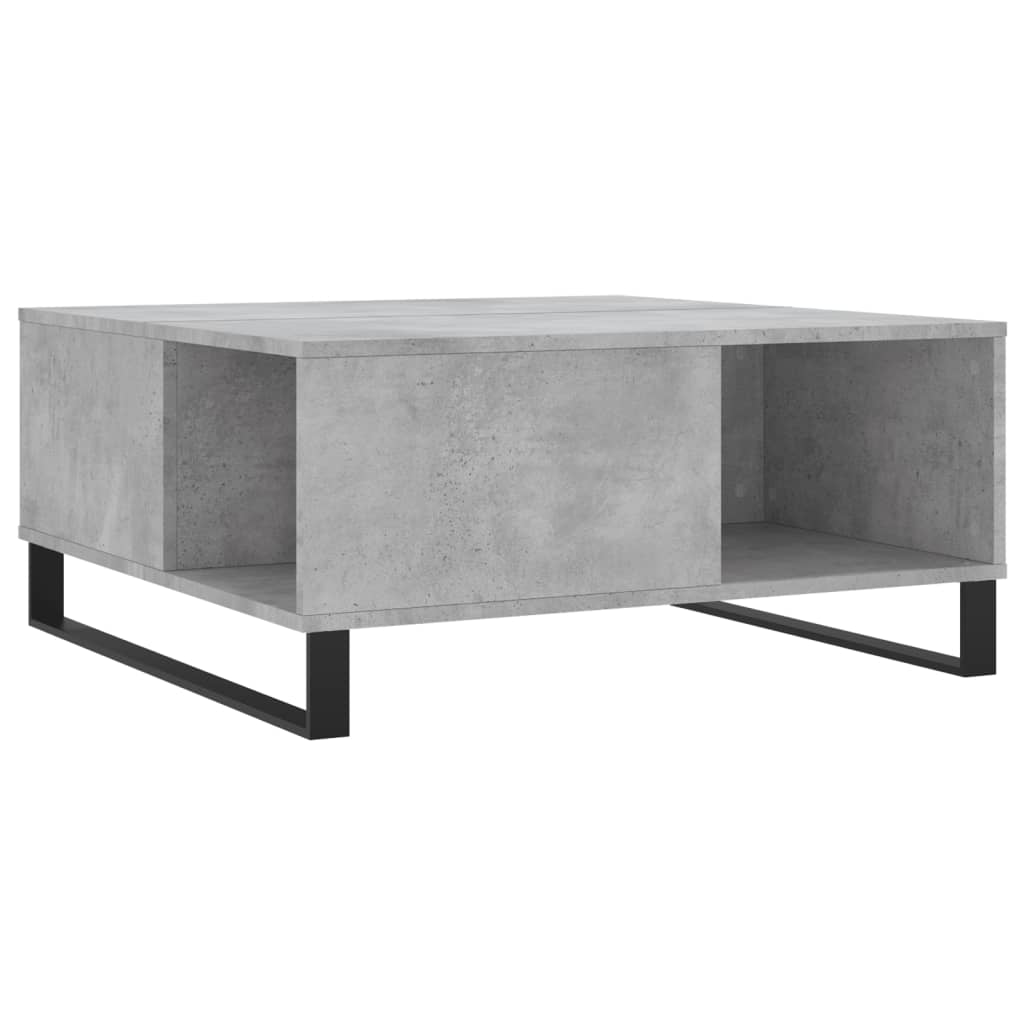Table basse gris béton 80x80x36,5 cm bois d'ingénierie - XIOS