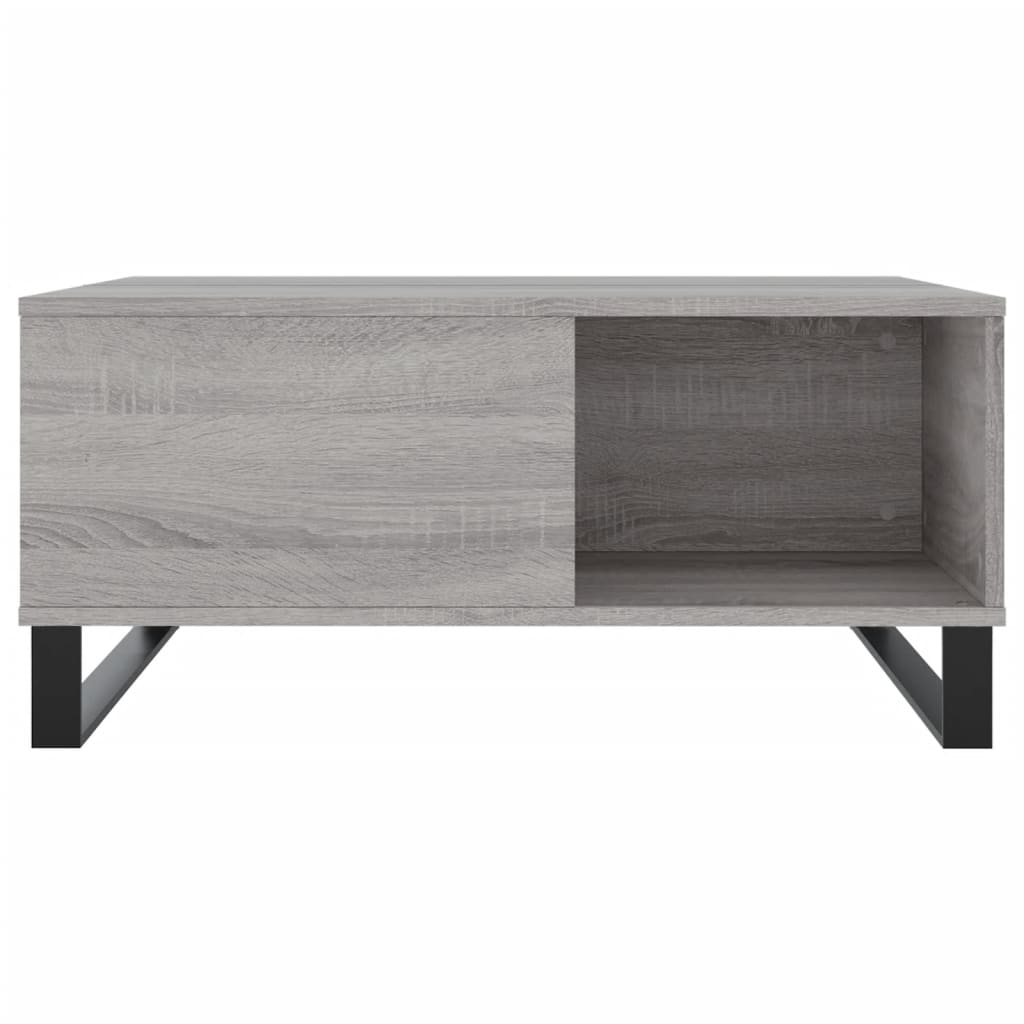 Table basse sonoma gris 80x80x36,5 cm bois d'ingénierie - XIOS
