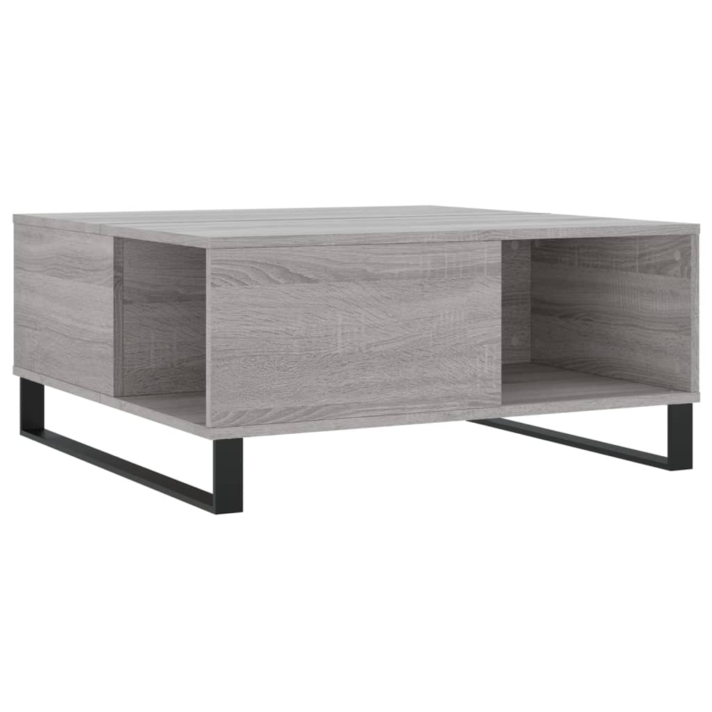 Table basse sonoma gris 80x80x36,5 cm bois d'ingénierie - XIOS