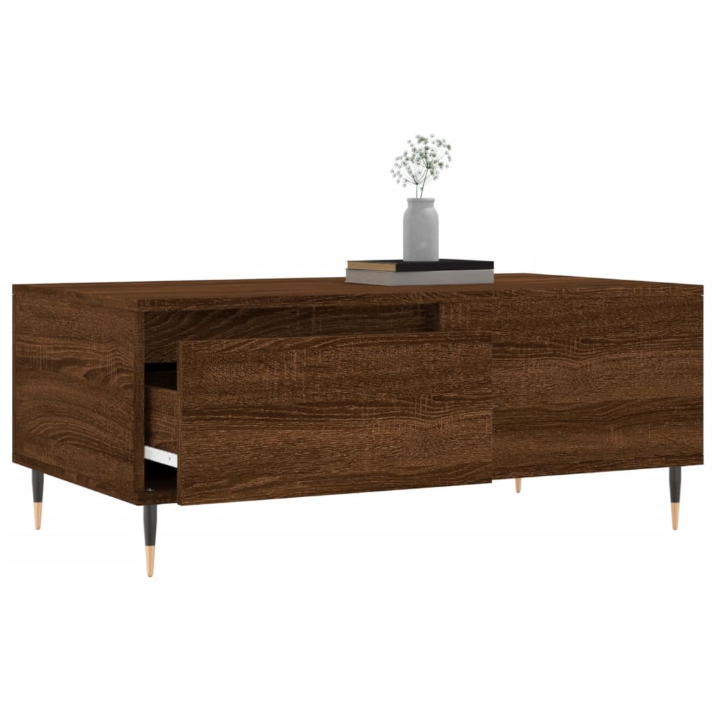 Table basse Chêne marron 90x50x36,5 cm Bois d'ingénierie - XIOS