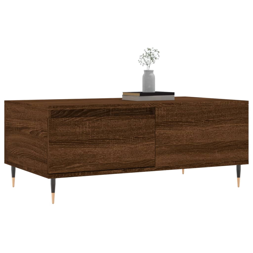 Table basse Chêne marron 90x50x36,5 cm Bois d'ingénierie - XIOS