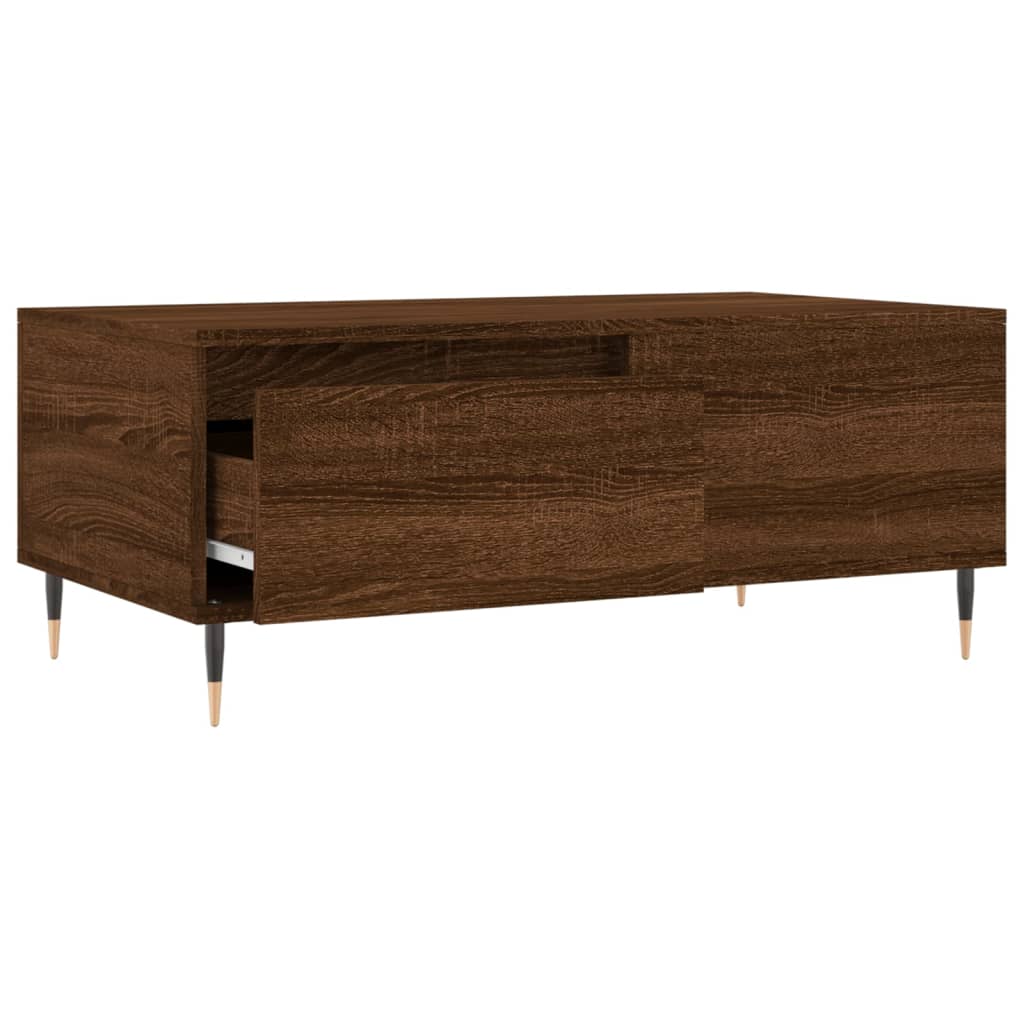 Table basse Chêne marron 90x50x36,5 cm Bois d'ingénierie - XIOS