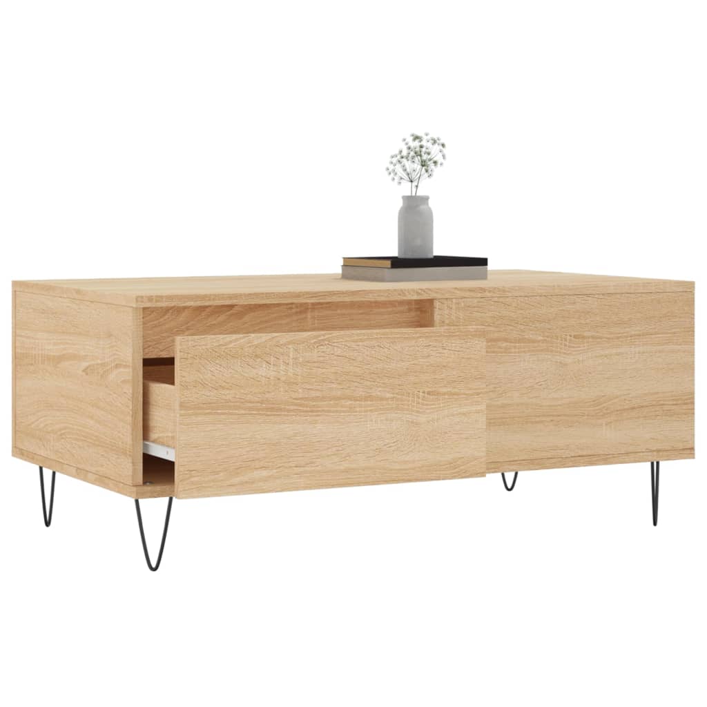 Table basse Chêne sonoma 90x50x36,5 cm Bois d'ingénierie - XIOS
