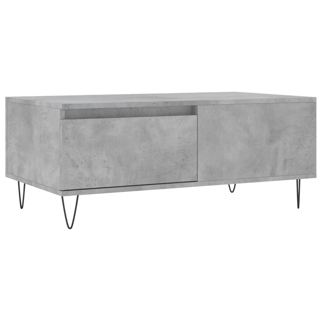 Table basse Gris béton 90x50x36,5 cm Bois d'ingénierie - XIOS