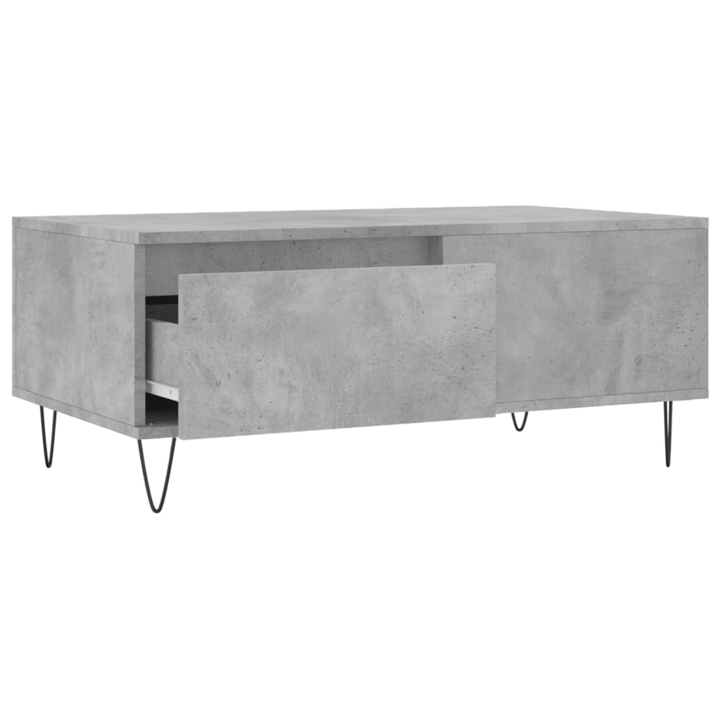 Table basse Gris béton 90x50x36,5 cm Bois d'ingénierie - XIOS
