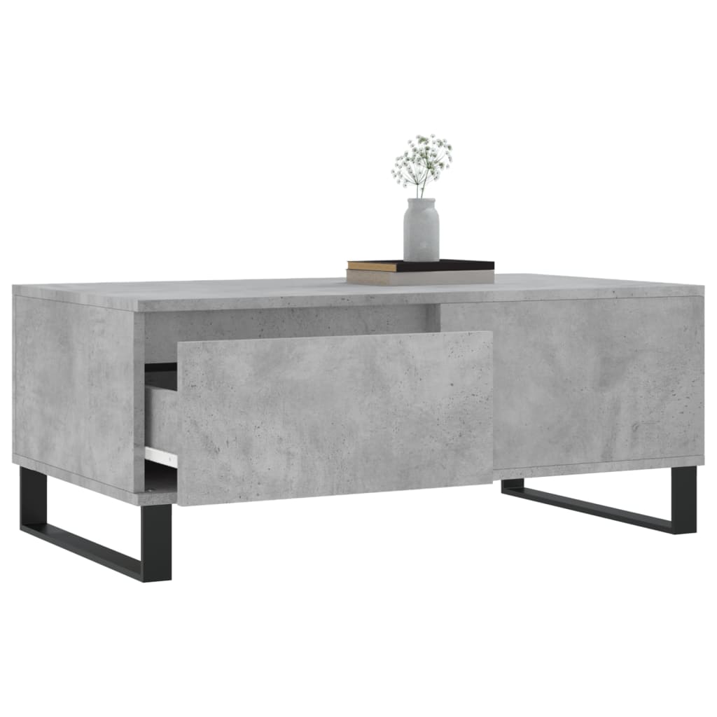 Table basse Gris béton 90x50x36,5 cm Bois d'ingénierie - XIOS