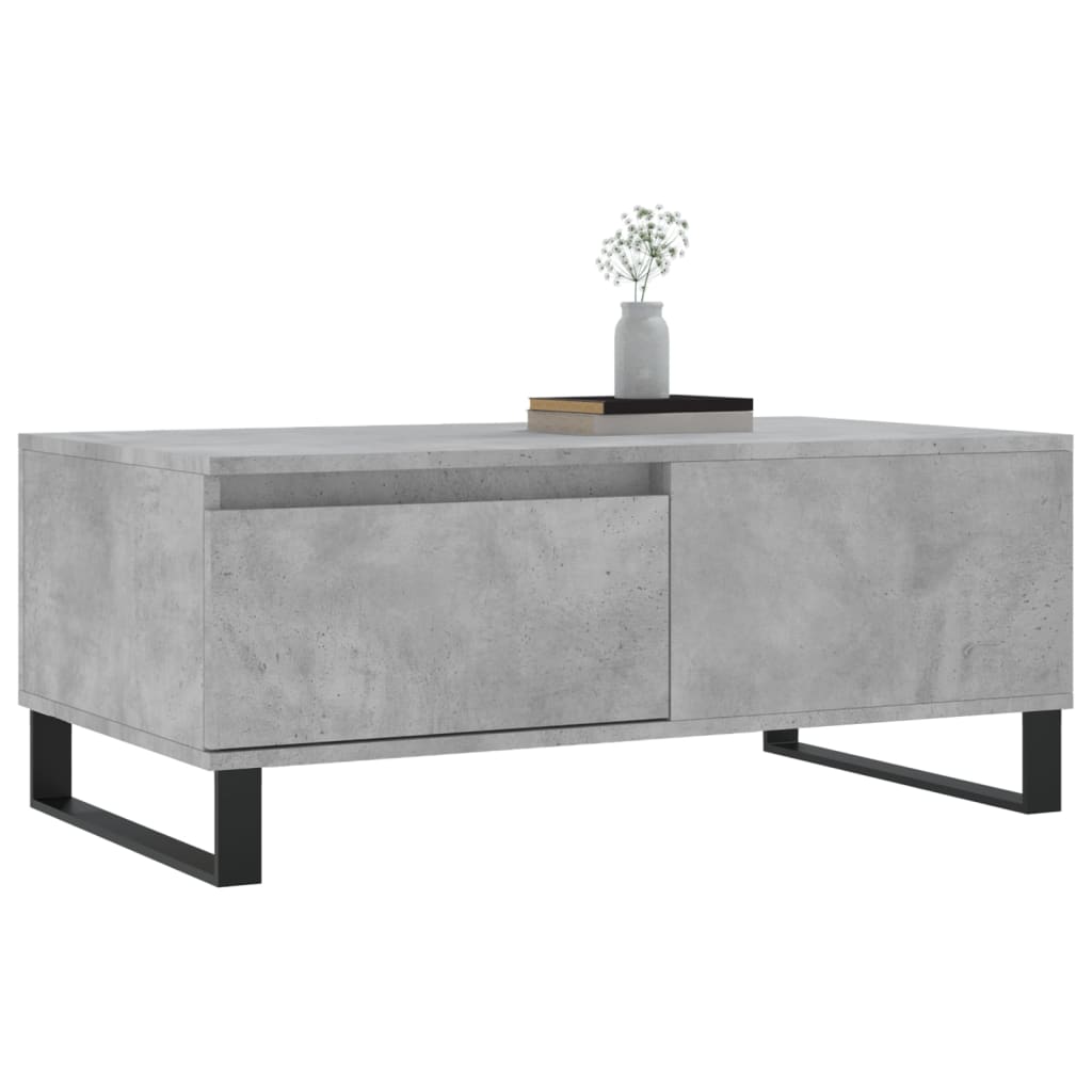 Table basse Gris béton 90x50x36,5 cm Bois d'ingénierie - XIOS