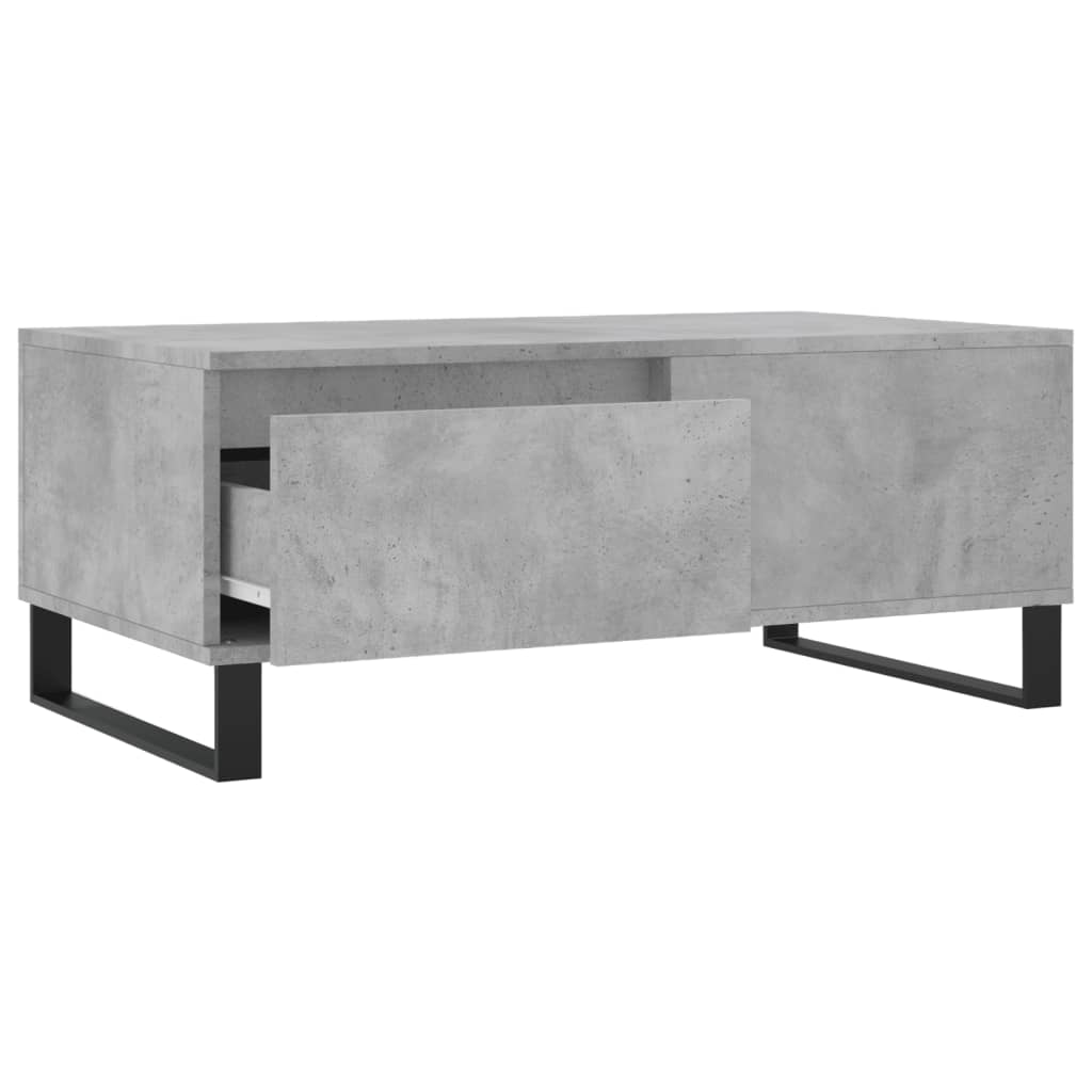 Table basse Gris béton 90x50x36,5 cm Bois d'ingénierie - XIOS
