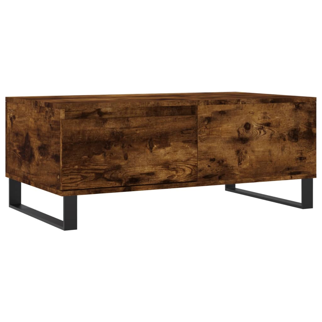 Table basse Chêne fumé 90x50x36,5 cm Bois d'ingénierie - XIOS