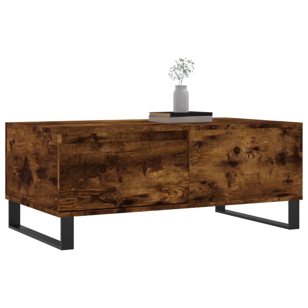 Table basse Chêne fumé 90x50x36,5 cm Bois d'ingénierie - XIOS