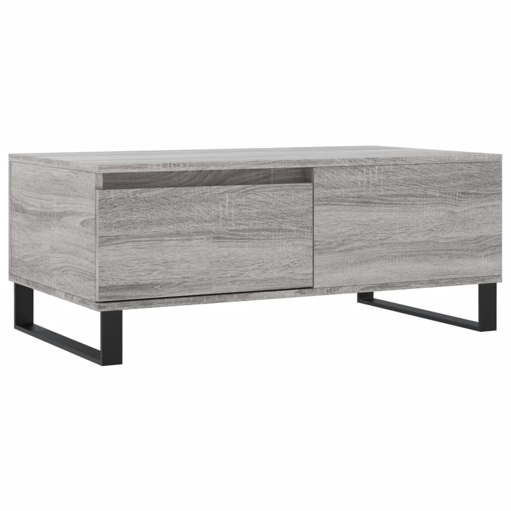 Table basse Sonoma gris 90x50x36,5 cm Bois d'ingénierie - XIOS