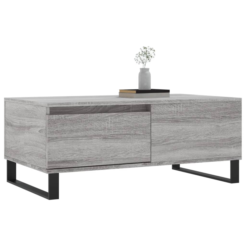 Table basse Sonoma gris 90x50x36,5 cm Bois d'ingénierie - XIOS
