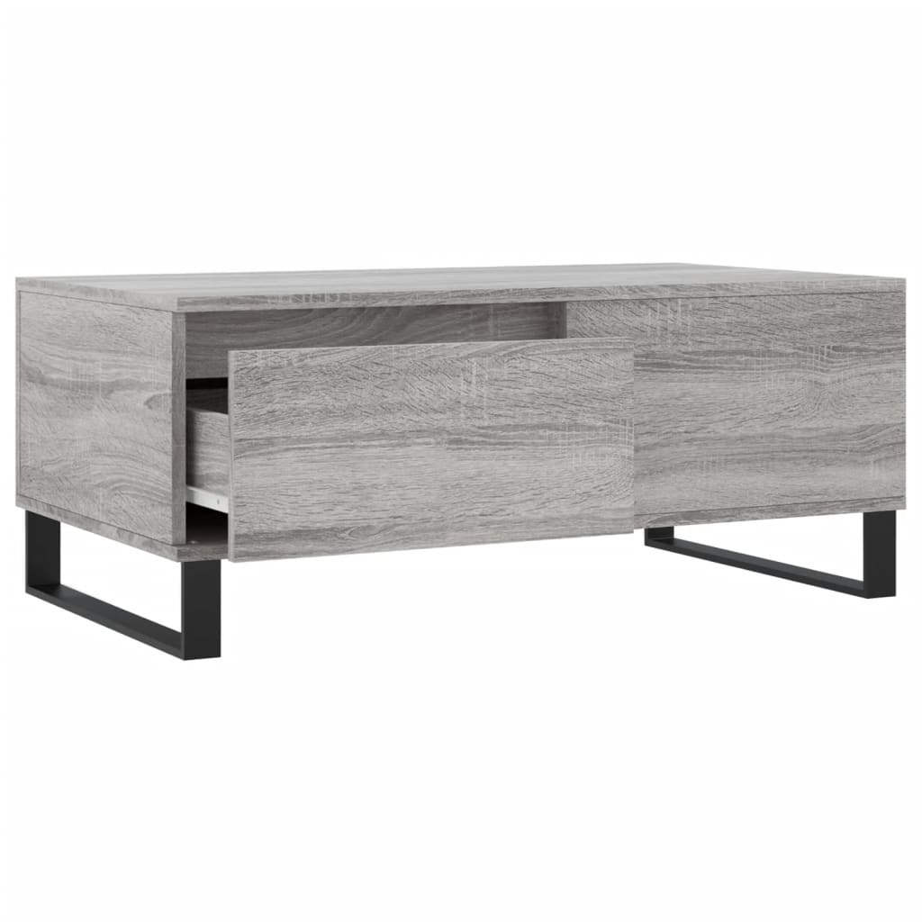 Table basse Sonoma gris 90x50x36,5 cm Bois d'ingénierie - XIOS