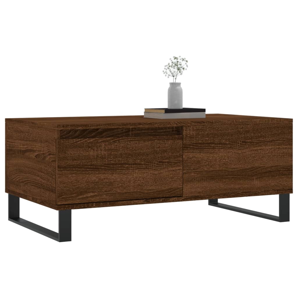 Table basse Chêne marron 90x50x36,5 cm Bois d'ingénierie - XIOS
