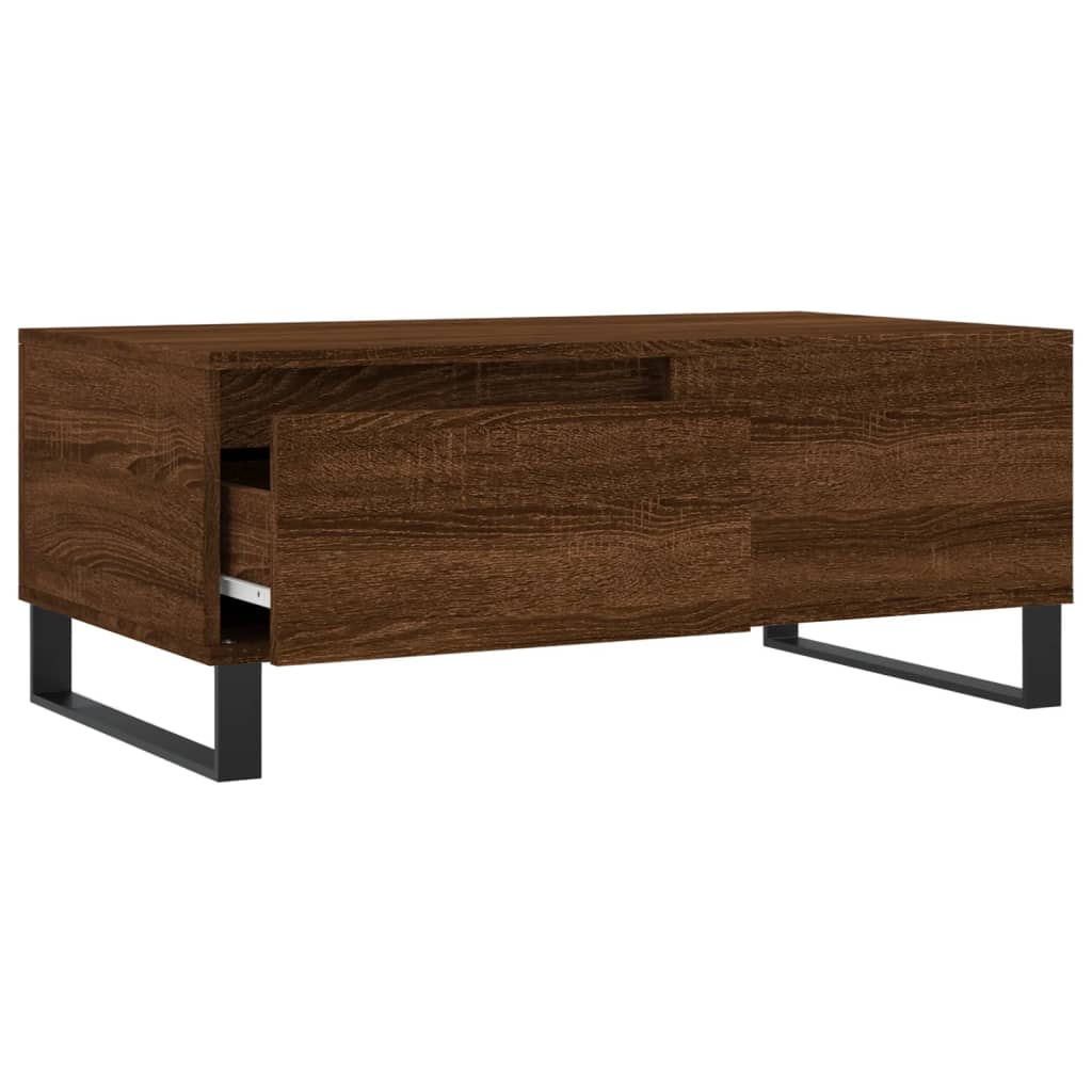 Table basse Chêne marron 90x50x36,5 cm Bois d'ingénierie - XIOS