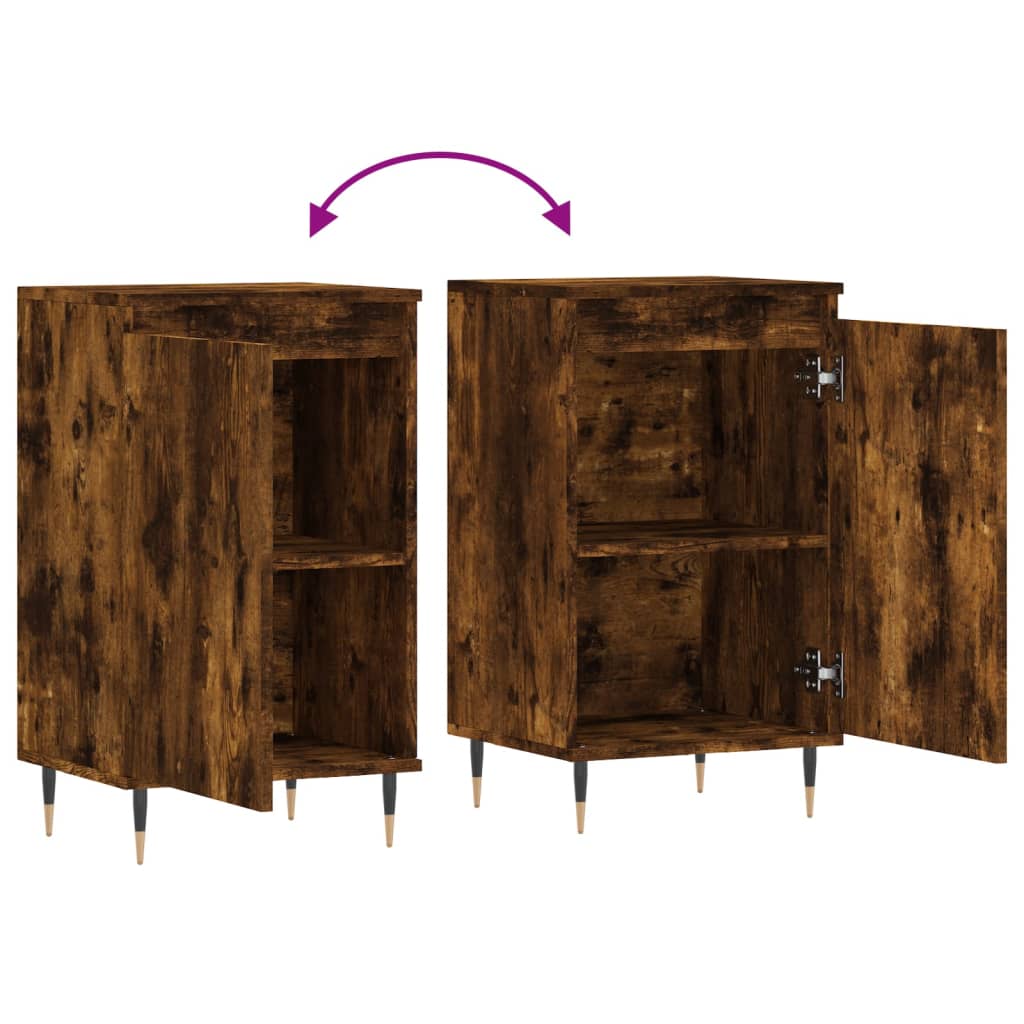Buffets 2 pcs chêne fumé 40x35x70 cm bois d'ingénierie - XIOS