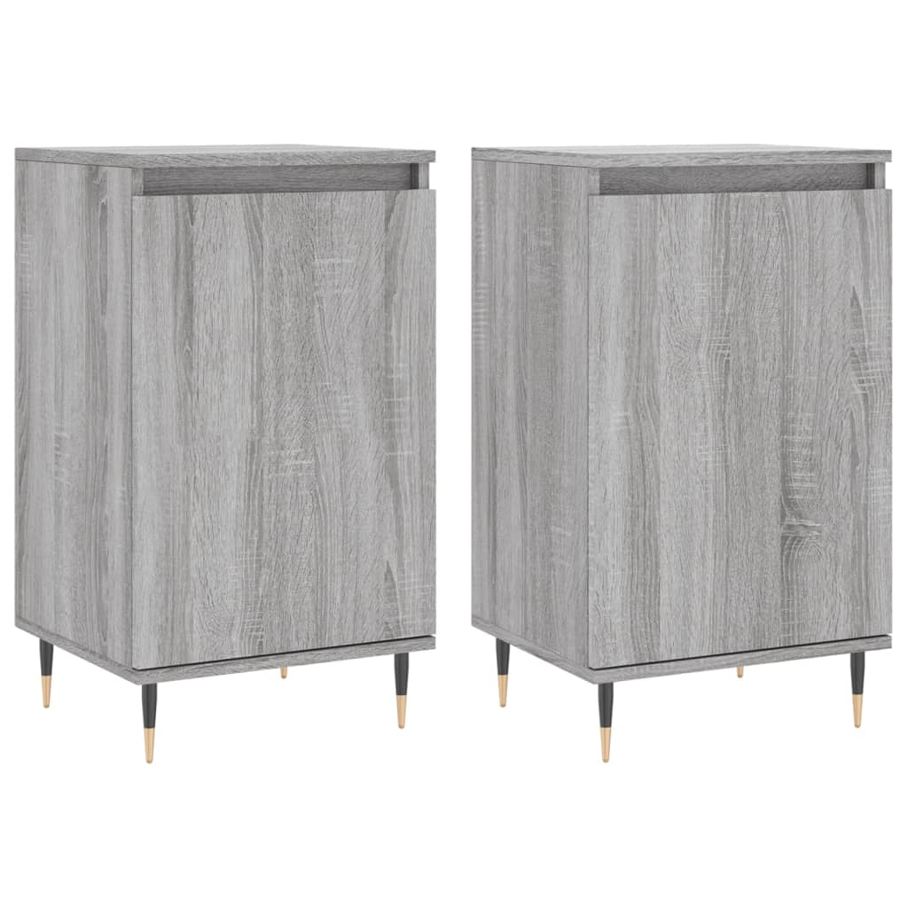 Buffets 2 pcs sonoma gris 40x35x70 cm bois d'ingénierie - XIOS