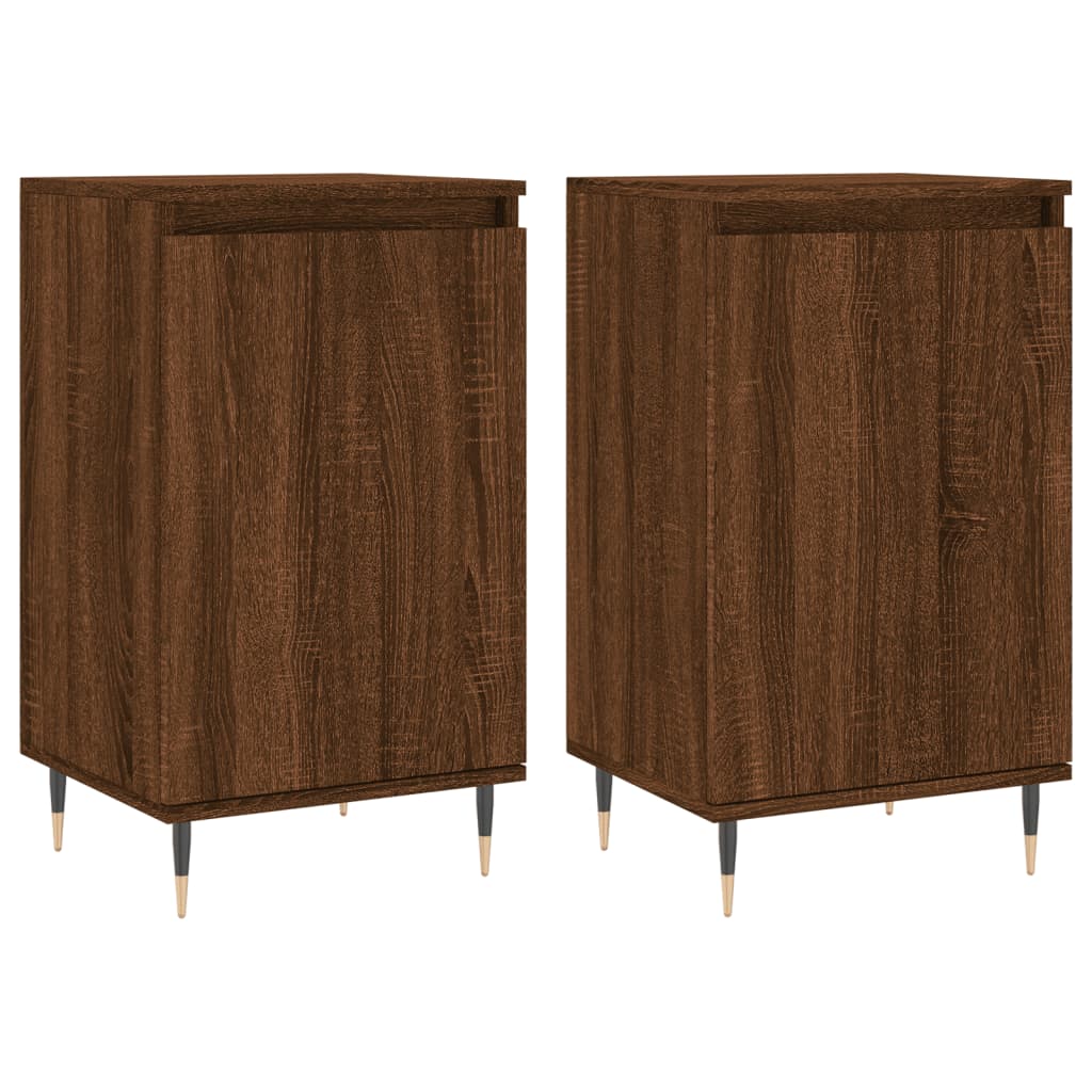 Buffets 2 pcs chêne marron 40x35x70 cm bois d'ingénierie - XIOS